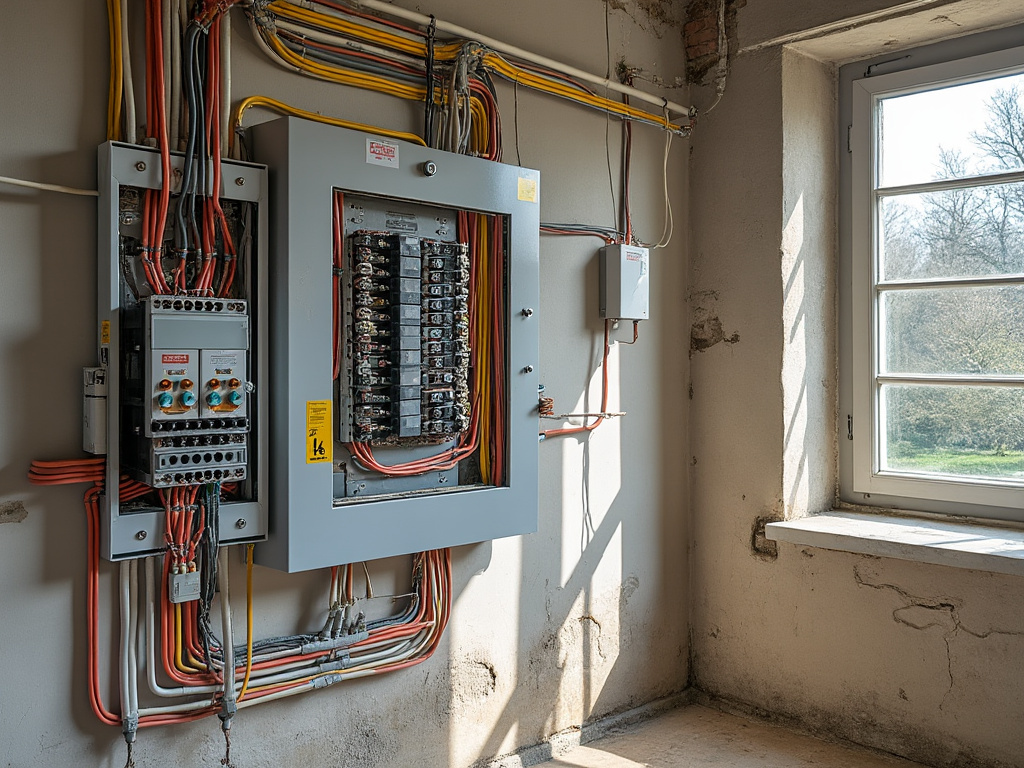 Installation électrique ancienne avant rénovation