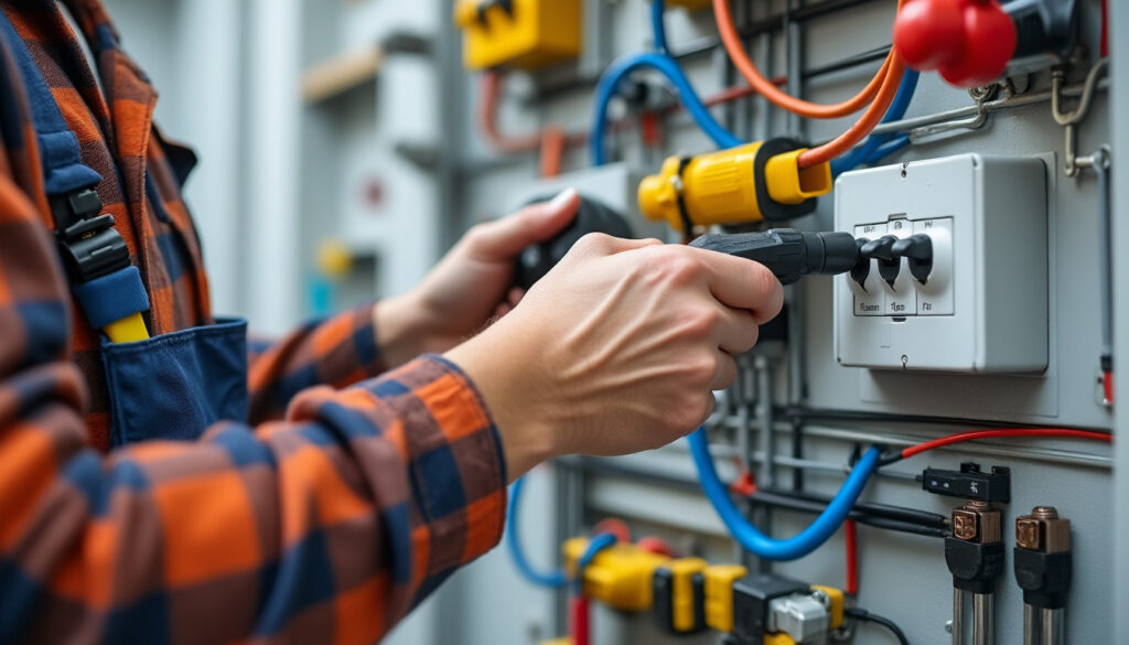 Tableau électrique avec interrupteur différentiel dans un logement rénové