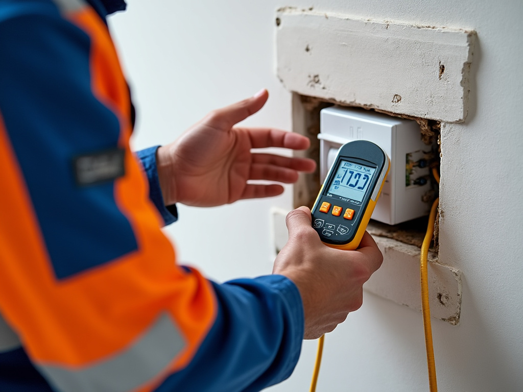 Contrôle de la mise à la terre par un électricien
