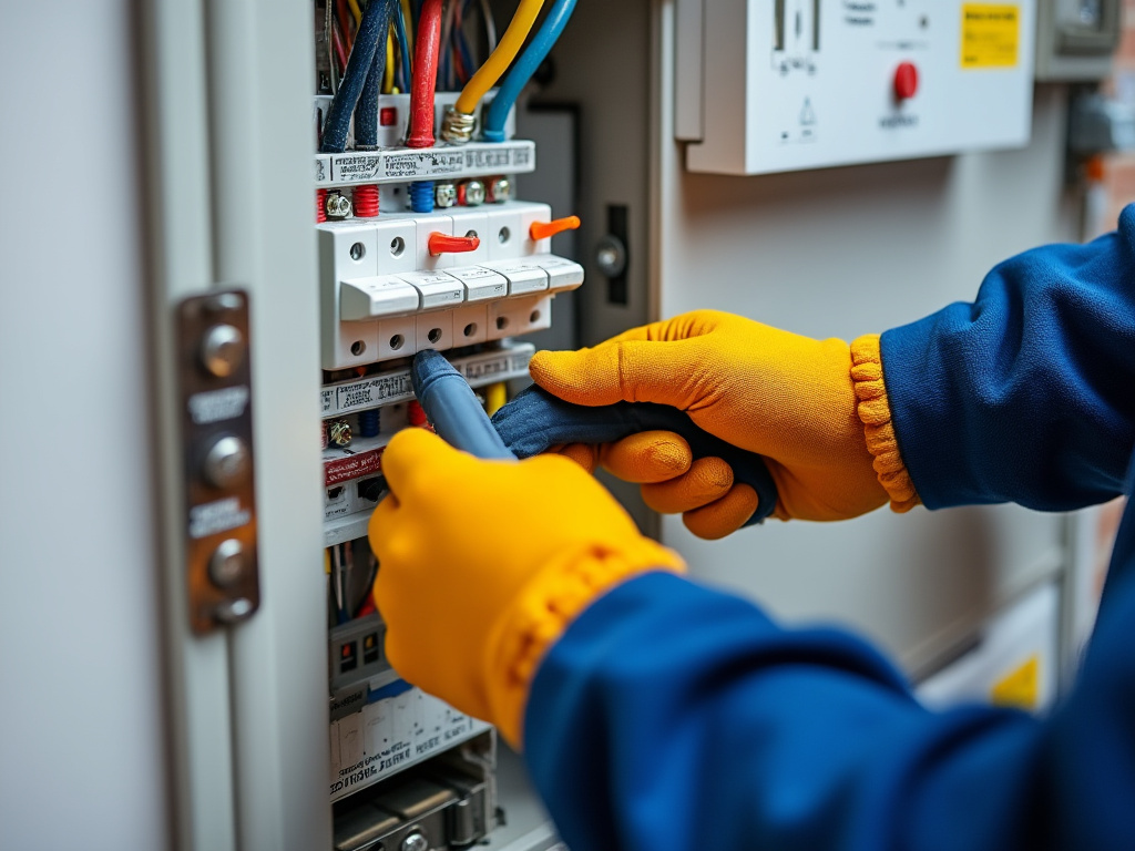 Rénovation électrique en cours avec professionnel