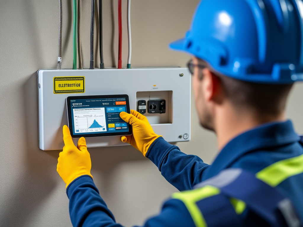 Compteur électrique Linky et tableau électrique dans un logement