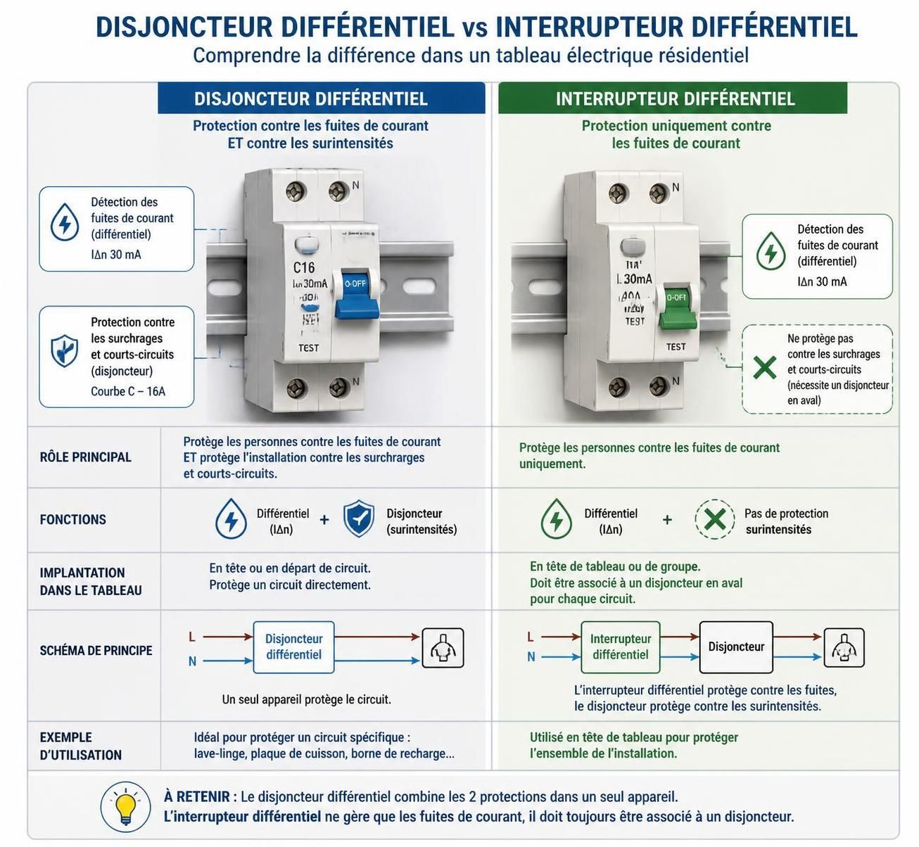 découvrez le fonctionnement d'un disjoncteur différentiel et comprenez pourquoi il est crucial pour assurer votre sécurité électrique à domicile ou au travail.