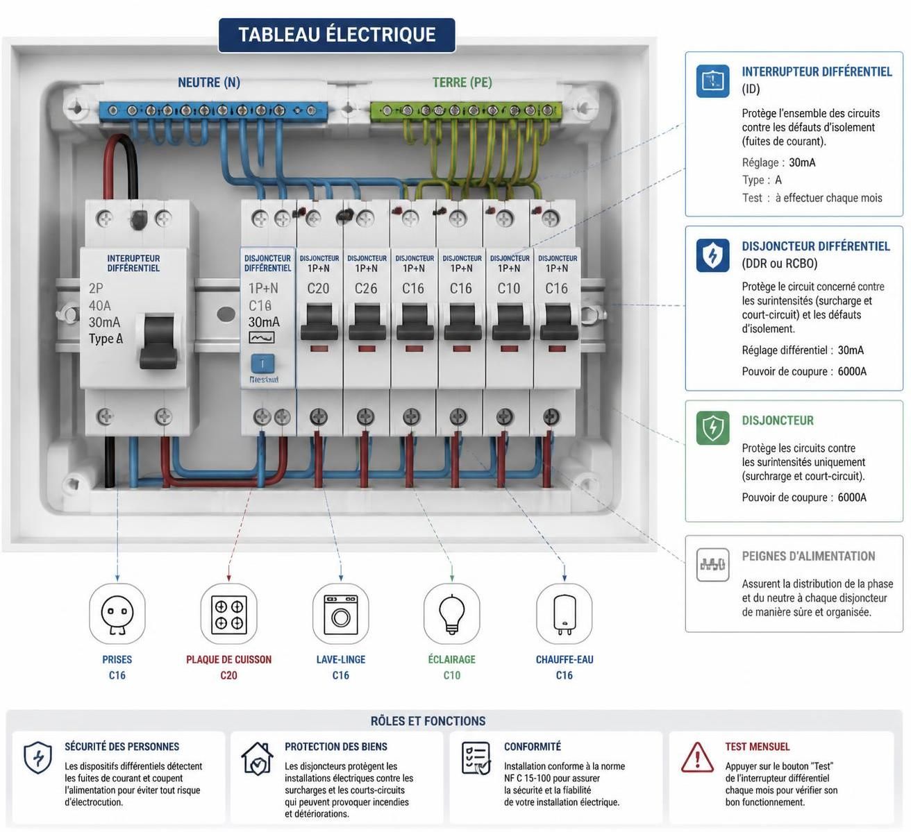 découvrez les différences essentielles entre disjoncteur différentiel et interrupteur différentiel, et comprenez leurs fonctions clés pour mieux sécuriser votre installation électrique.