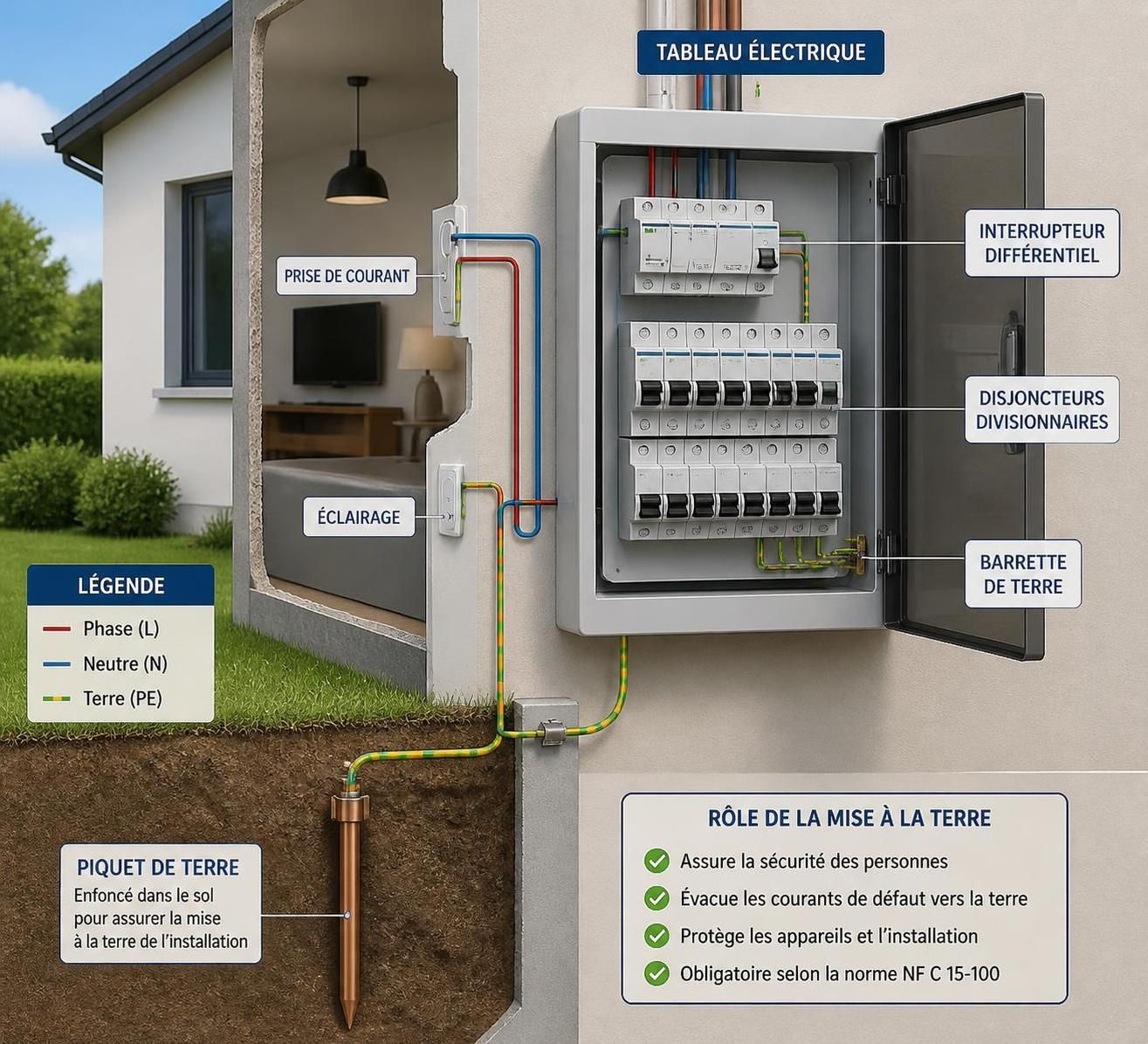 découvrez tout ce qu'il faut savoir sur la prise de terre selon les normes en vigueur pour sécuriser efficacement votre installation électrique et protéger votre habitation.