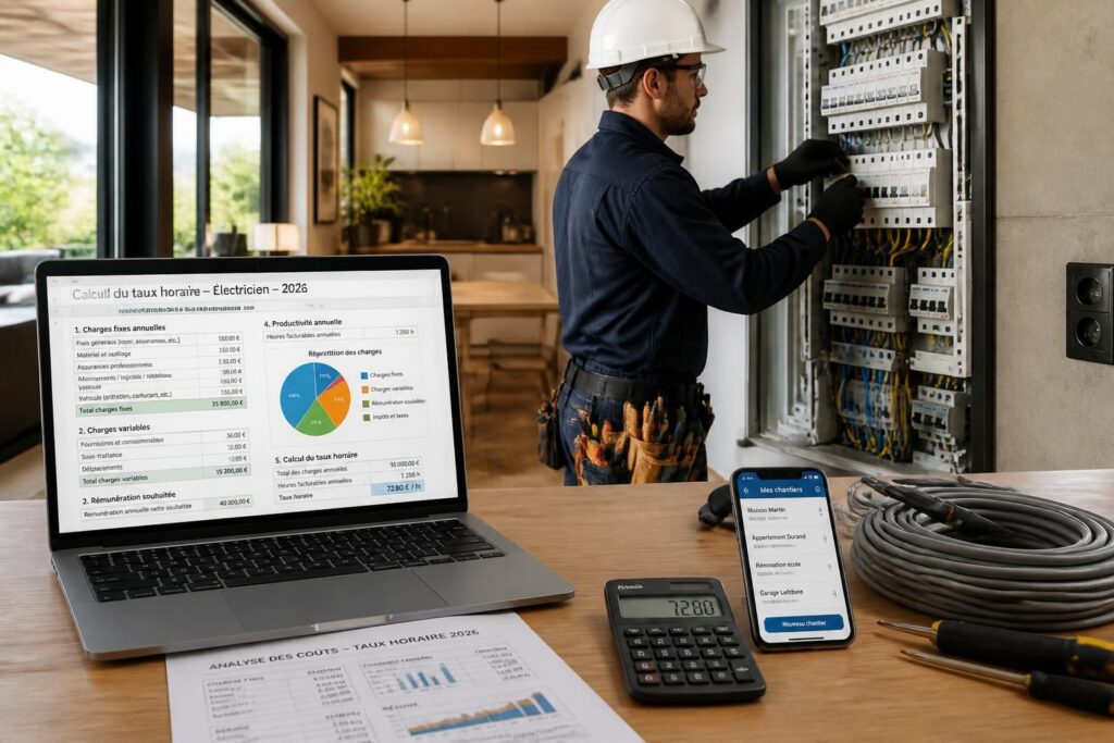 découvrez le taux horaire moyen d'un électricien en 2026 et apprenez comment le calculer facilement pour vos projets électriques.
