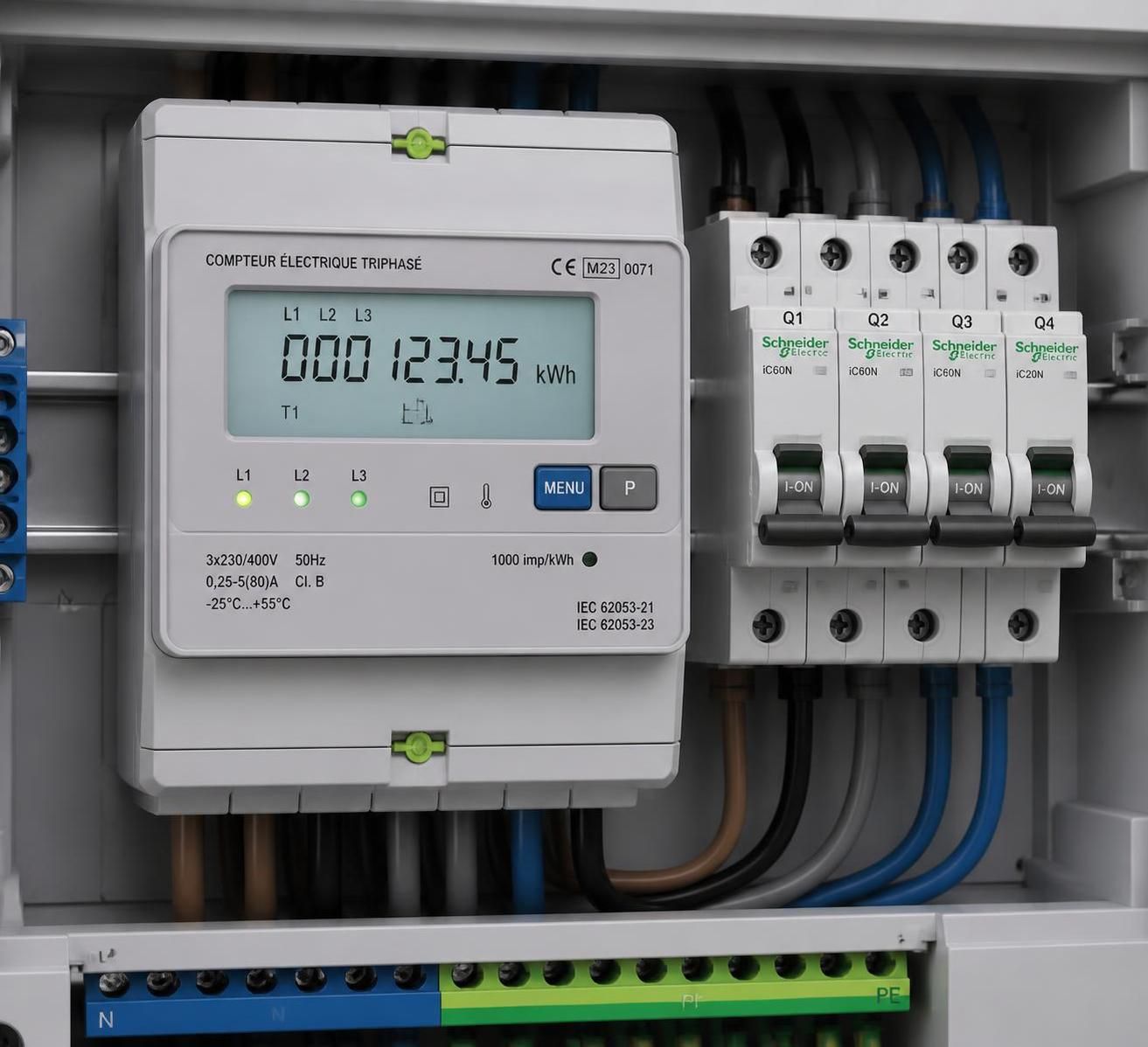 découvrez comment fonctionne un compteur électrique triphasé, ses principes de base, son utilité et comment il mesure la consommation d'électricité dans les installations à haute puissance.