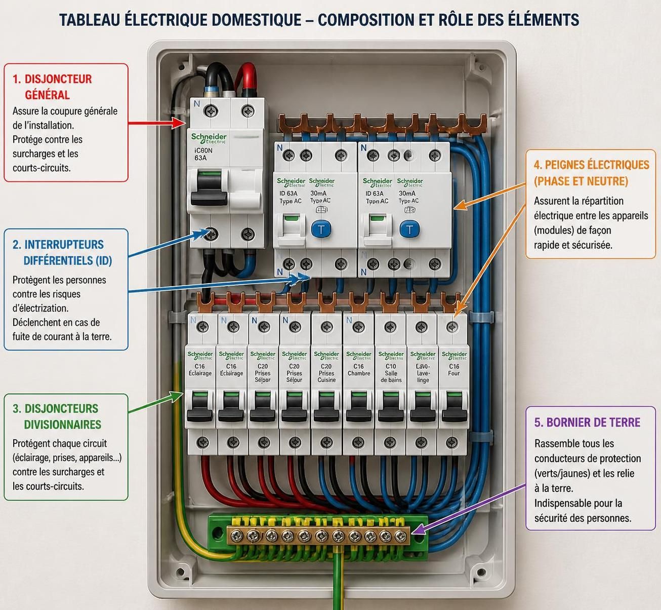 découvrez comment comprendre le schéma d'un tableau électrique pour garantir la sécurité et la fiabilité de votre installation électrique domestique.