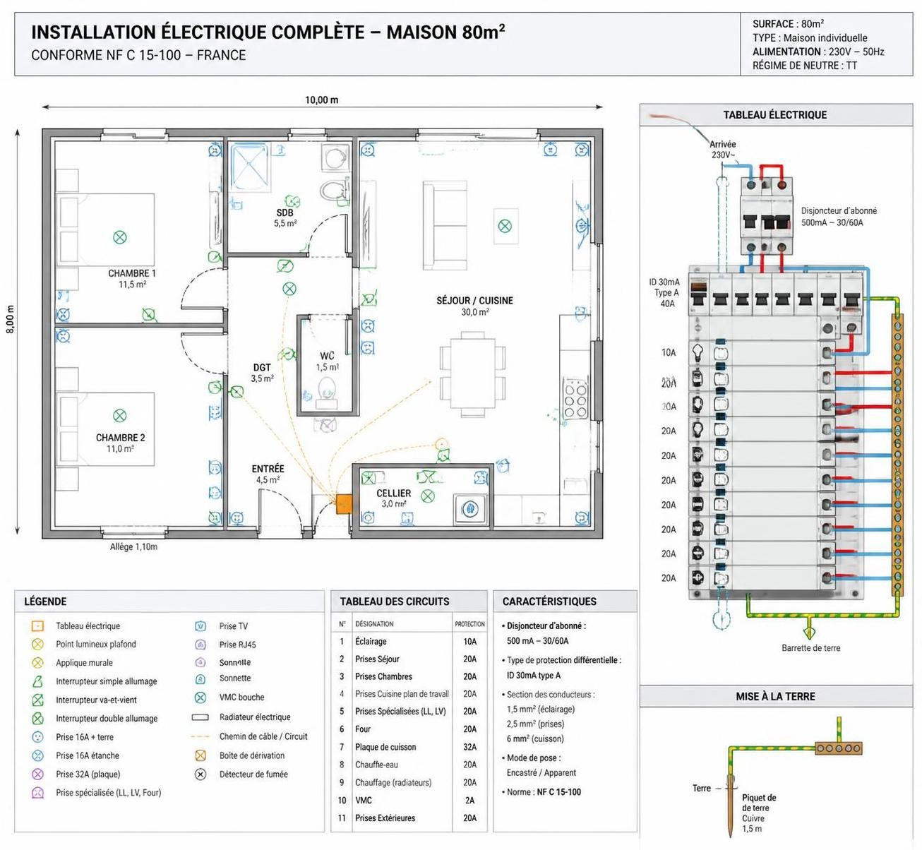 découvrez le coût estimé de l'installation électrique pour une maison de 80m² en 2026, incluant les prix des matériaux, la main-d'œuvre et les conseils pour optimiser votre budget.