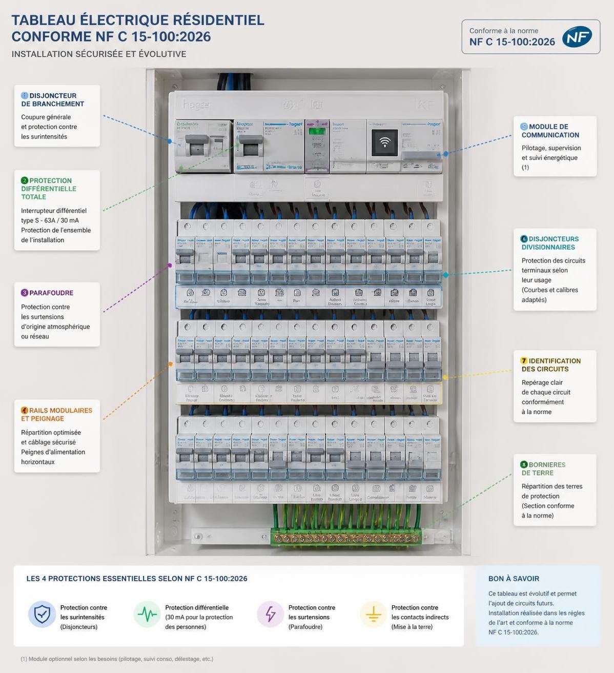 découvrez tout ce qu'il faut savoir sur la norme nf c 15-100 et ses exigences applicables en 2026 pour garantir la conformité et la sécurité de vos installations électriques.