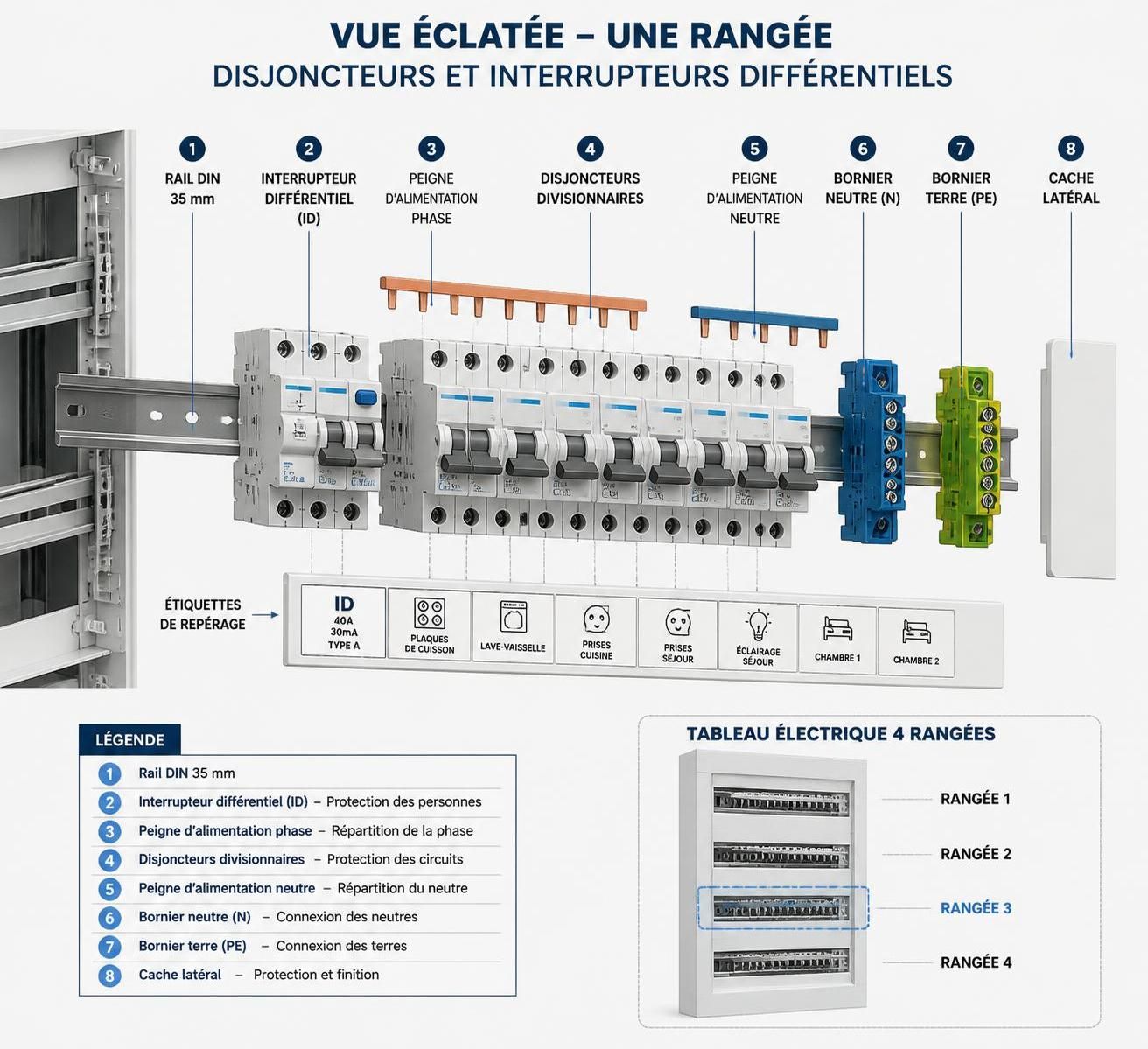 découvrez tout ce qu'il faut savoir sur le tableau électrique 4 rangées et son installation : conseils pratiques, sécurité et étapes clés pour un montage réussi.