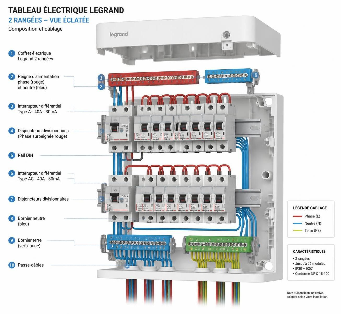 découvrez tout ce qu'il faut savoir sur le tableau électrique legrand 2 rangées : guide d'installation, fonctionnalités et avantages pour une installation électrique sécurisée et efficace.